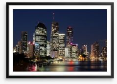 Twinkling lights of Brisbane Framed Art Print 20492884