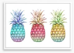 Three pineapples more Framed Art Print 206096395