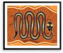 Snake in the sand Framed Art Print 207159483