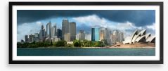 Stormy Sydney panorama Framed Art Print 207203406