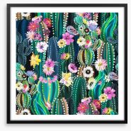 Blooming cactus Framed Art Print 207673273