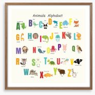 Animals alphabet Framed Art Print 208013991