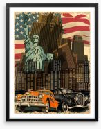 New York nostalgia Framed Art Print 208102703