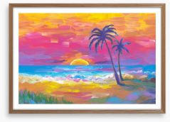 Sunset aura Framed Art Print 208282649