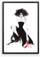 One red shoe Framed Art Print 209220598