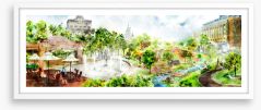 City park panorama Framed Art Print 209237348