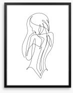 Lines of a woman Framed Art Print 209384116
