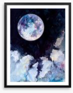 Moon gazing Framed Art Print 211127784