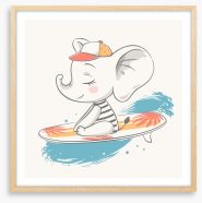 Surfing elephant