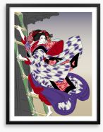 Kunoichi escape Framed Art Print 212224870