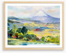 Mount Fuji from the lake Framed Art Print 212990141