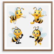 Band of bees Framed Art Print 213005469