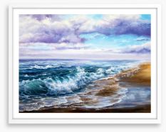 Dusky waves Framed Art Print 214048740