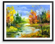 Autumn river Framed Art Print 21413236