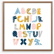 Alphabet and Numbers Framed Art Print 214445876