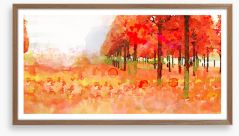 Endless autumn Framed Art Print 215153406