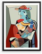 Blue lady Framed Art Print 215837335