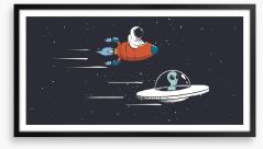 The space race Framed Art Print 217422140