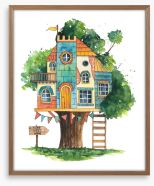 The tree castle Framed Art Print 218727900
