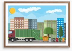 The recycling truck Framed Art Print 222422452