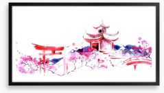 The pink pagoda Framed Art Print 222526640