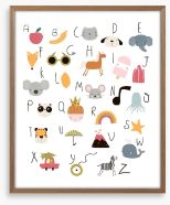 Alphabet and Numbers Framed Art Print 224435456