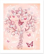 Butterfly blossom tree Art Print 22453971