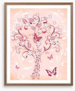 Butterfly blossom tree Framed Art Print 22453971