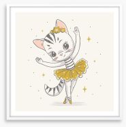 Kitty ballerina Framed Art Print 224768685