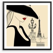 Parisienne red Framed Art Print 22479374