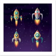 Rockets and Robots Art Print 232233023