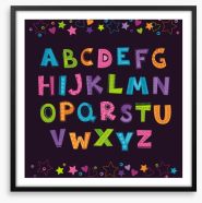 Alphabet and Numbers Framed Art Print 233971100