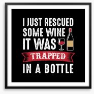 Wine rescue Framed Art Print 234798692