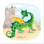 The green dragon Art Print 23499525