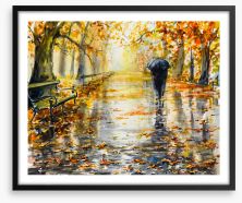 Alone in autumn Framed Art Print 235212758
