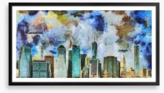 Manhattan blues Framed Art Print 235697170