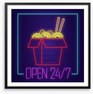 Neon noodles Framed Art Print 236087546