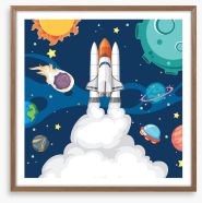 Rocket launch Framed Art Print 236888086