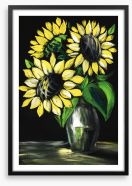 Sunflower shadows Framed Art Print 237298950