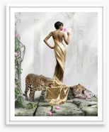 The leopard whisperer Framed Art Print 238869673