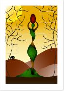 African Art Art Print 23997485
