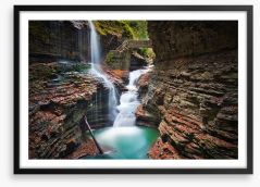 Watkins Glen waterfalls Framed Art Print 242846268
