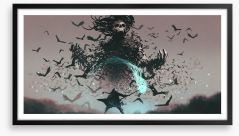 The devil of crows Framed Art Print 243168366