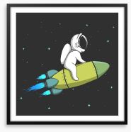 Rocket ride Framed Art Print 246394954