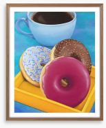 Three donuts Framed Art Print 246559865