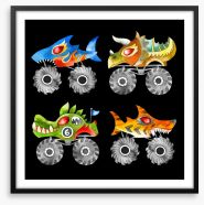 Monster cars Framed Art Print 247726178