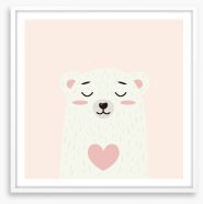 Polar bear love Framed Art Print 248943302