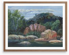 Granite-steppe lands Framed Art Print 250146582