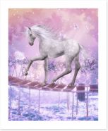 Unicorn on the bridge Art Print 25017759