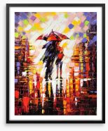 Under an umbrella Framed Art Print 25081378